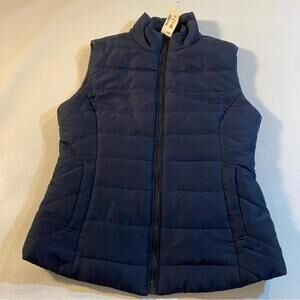 NWT $50 Aeropostale Size XS Navy Blue Quilted Full Zip Vest